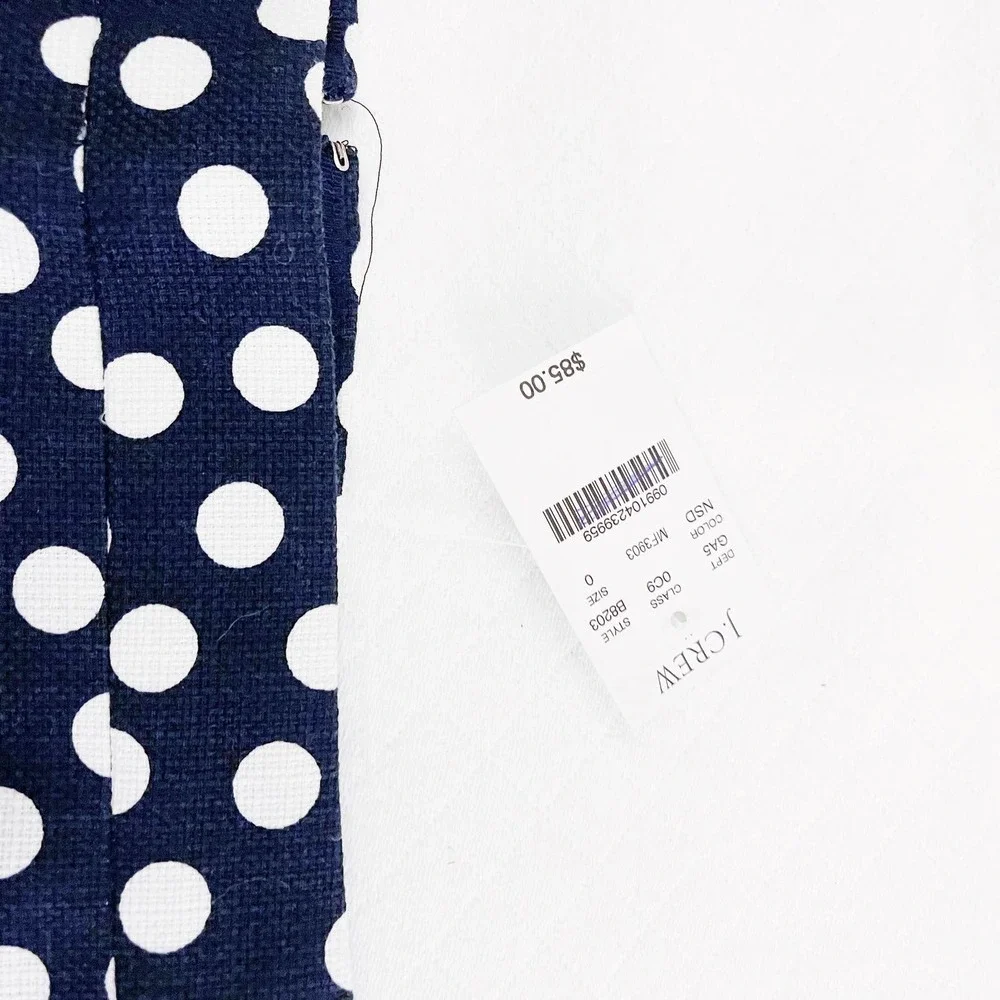 J. Crew Polka Dot Pencil Skirt 100% Cotton MINT SZ0